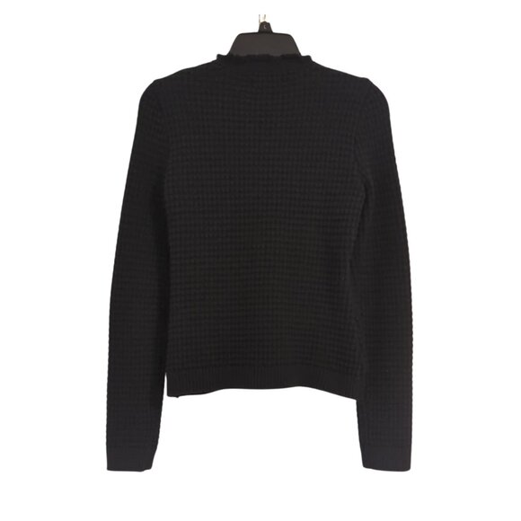 Express Women’s Textured Crew Neck Button Cardigan Black (Size XS).👉 OWO - Picture 5 of 6